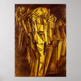 Affiche Un jeune homme triste dans un train