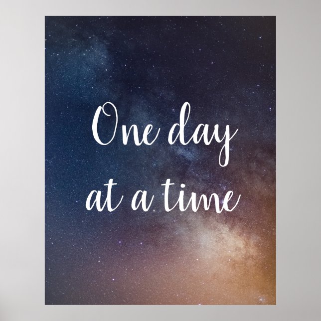 Affiche UN JOUR À LA FOIS - Citation du ciel nocturne (Devant)