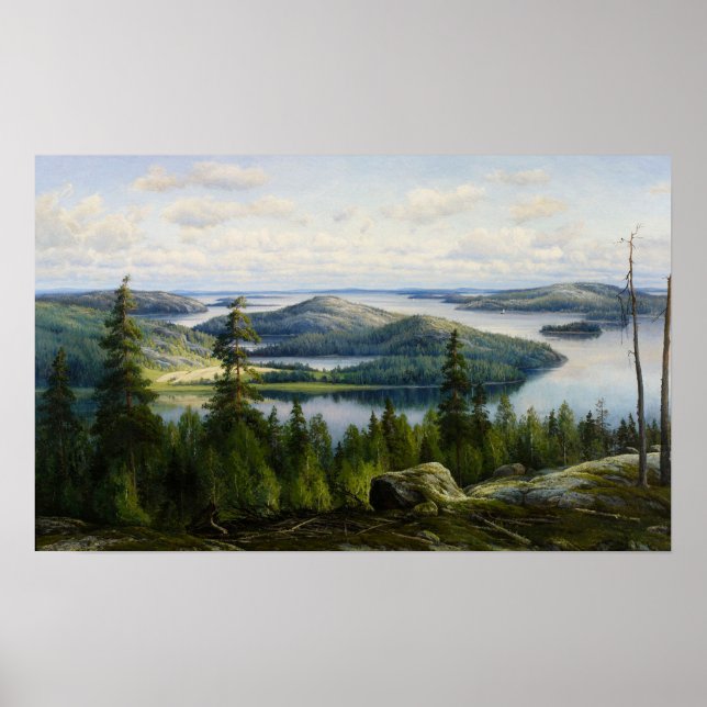 Affiche Un jour d'été sur le lac Paijanne, Waenerberg (Devant)