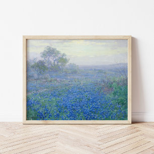 Affiche Un jour nuageux, Bluebonnets Julian Onderdonk