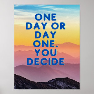 Affiche Un jour ou un jour une inspiration, montagnes, art