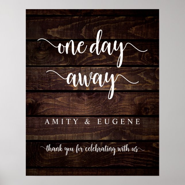 Affiche Un jour plus tard, Dîner de répétition Mariage (Devant)