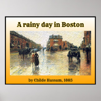 Affiche Un jour pluvieux à Boston
