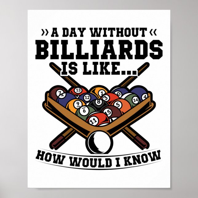 Affiche Un Jour Sans Billard, C'Est Comme Un Billard Billa (Devant)