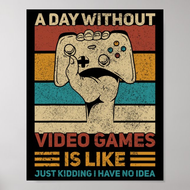 Affiche Un jour sans vidéo Jeu Ado Garçon Jeu Vêtement de  (Devant)