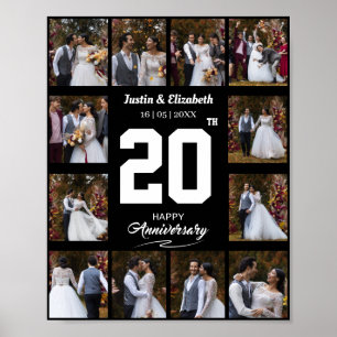Affiche Un joyeux anniversaire 12 Photo Collage