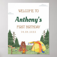 Un Joyeux Camper 1er Anniversaire Camping Bienvenu