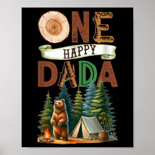 Affiche Un joyeux campeur Dada pour son premier anniversai