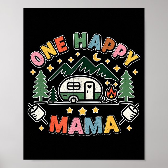 Affiche Un joyeux campeur de maman Premier anniversaire Ca (Devant)