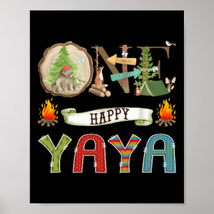 Affiche Un joyeux campeur Yaya pour son 1er anniversaire O