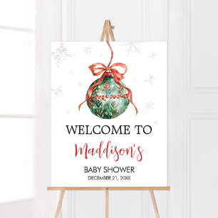 Affiche Un joyeux petit Baby shower de Noël