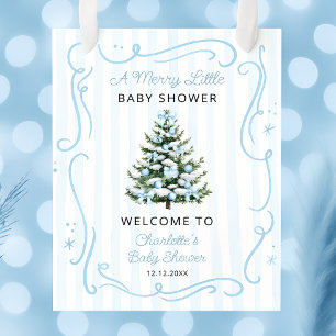 Affiche Un joyeux petit bain bleu bébé Bienvenue