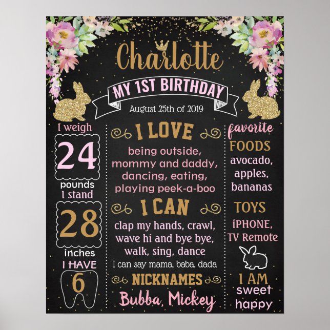 Affiche Un lapin fait son premier anniversaire (Devant)