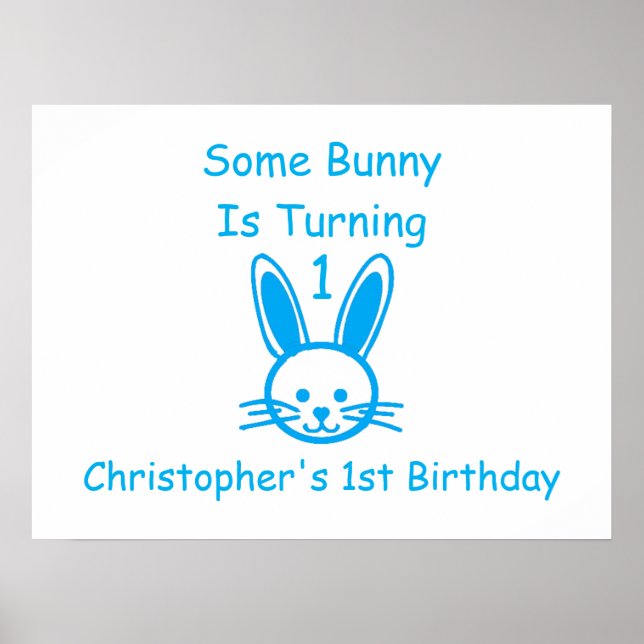 Affiche Un lapin fête son premier anniversaire (Devant)