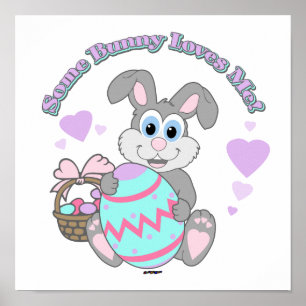 Affiche Un Lapin M'Aime ! Lapin de Pâques