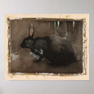 Affiche Un lapin noir   Joseph Crawhall