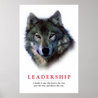 Affiche Un leadership inspirationnel unique créatif Loup