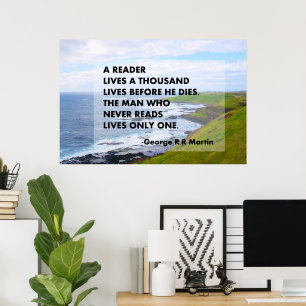 Affiche Un lecteur vit mille vies avant de mourir.