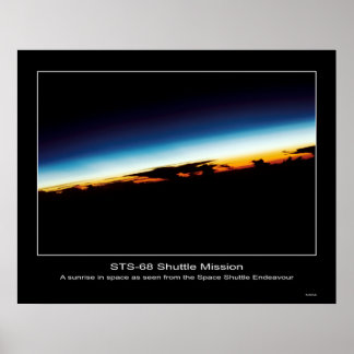 Affiche Un lever de soleil vu de la navette spatiale Endea
