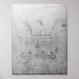 Affiche Un Liquor Shop de Londres, 1839