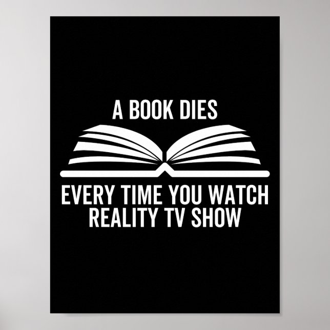 Affiche Un livre meurt chaque fois que vous regardez Reali (Devant)