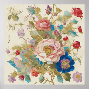 Affiche Un magnifique jardin de roses se déploie !