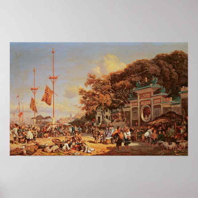 Affiche Un marché à Macao (Devant)