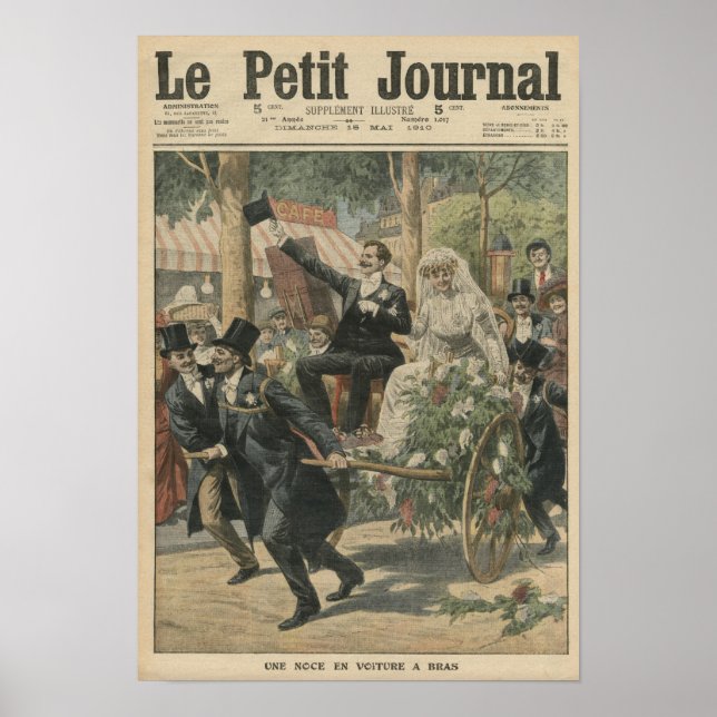 Affiche Un mariage sur un chariot à main (Devant)
