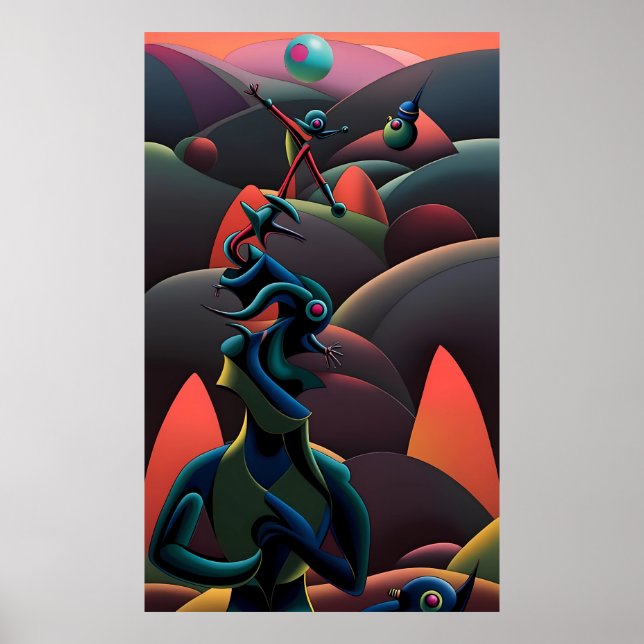 Affiche Un Martini Terres sur la Planète des Oliviers - Ke (Devant)