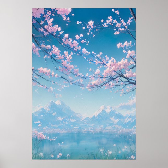 Affiche Un matin bruyant au bord du lac (Devant)