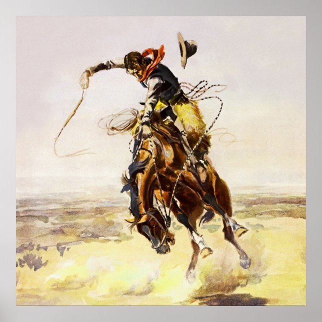 Affiche "Un mauvais tuyau" de Charles M Russell (Devant)