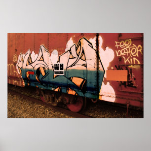 Affiche Un meilleur train de graffiti de gosse de