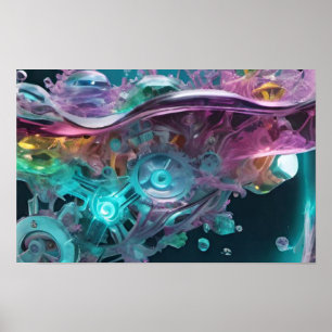 Affiche Un mélange fascinant de couleurs vives