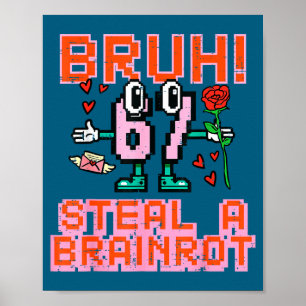 Affiche Un mème de vol de cerveau Bruh 6