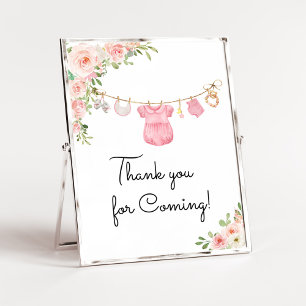 Affiche Un Merci de vêtements pour bébé doux pour venir