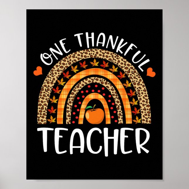 Affiche Un Merci Maître Thanksgiving Rainbow Leopard (Devant)