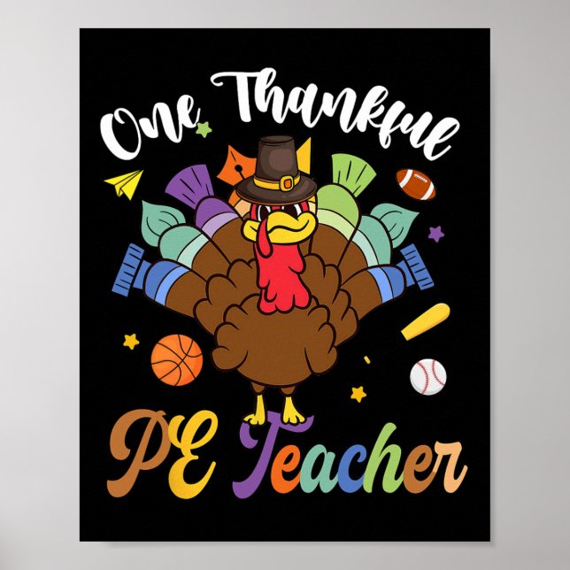 Affiche Un Merci Pe Enseignant Turquie Bon thanksgiving (Devant)