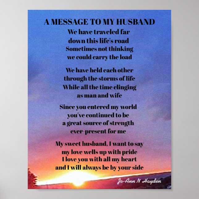 AFFICHE UN MESSAGE À MON MARI (Devant)