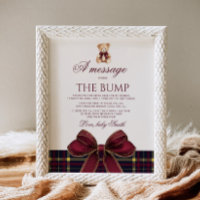 Un message de l'ours en peluche à nœud rouge Bump