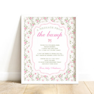 Affiche Un Message Du Baby shower Bump Love Shack