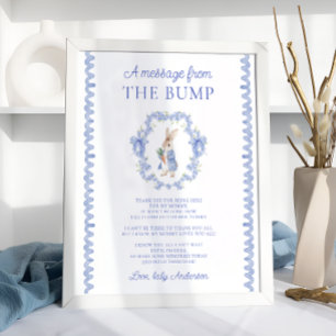Affiche Un Message Du Baby shower Bump Peter Rabbit