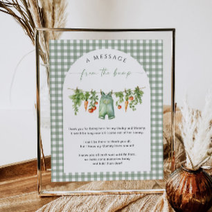 Affiche Un message du Baby shower de vidage a été généré l