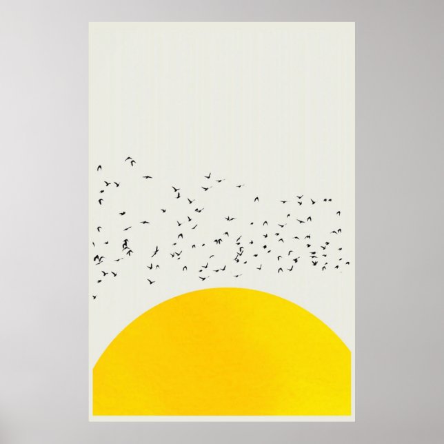 Affiche Un Mille Oiseaux Art Imprimer, Oiseaux Soleil Post (Devant)