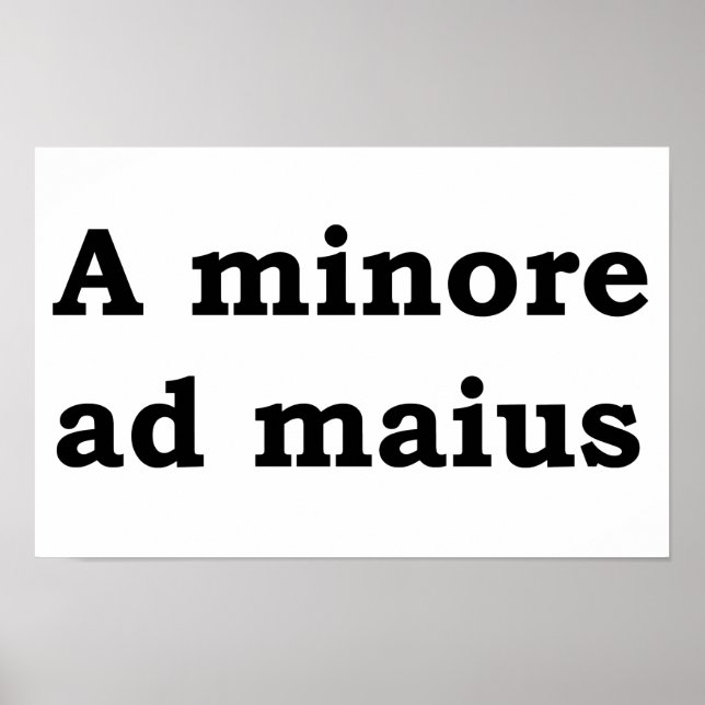 Affiche Un minore et un maius (Devant)