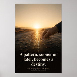 Affiche Un modèle devient une destinée Citation de livre A