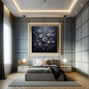 Affiche Un modèle numérique avec équations mathématiques