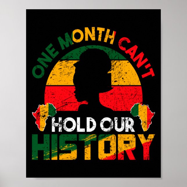 Affiche Un Mois Ne Peut Contenir Notre Histoire Noir Afric (Devant)