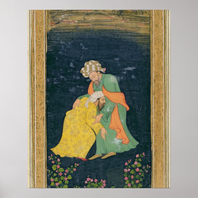 Affiche Un mollah s'incline devant un homme habillé en Ira (Devant)