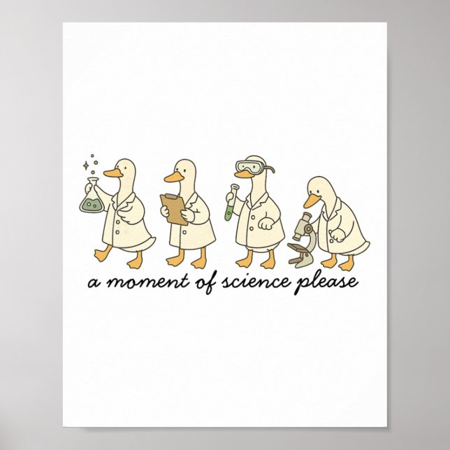 Affiche Un Moment De Science S'il Vous Plaît Professeur De (Devant)