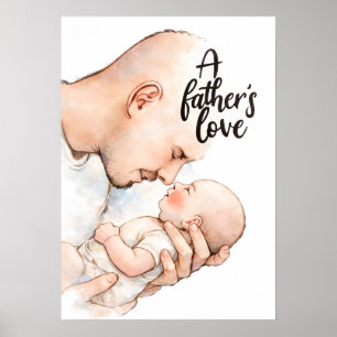 Affiche Un moment tendre d'un père